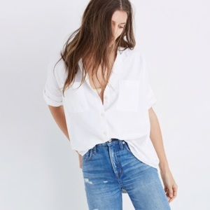 Madewell Courier Shirt White Cotton